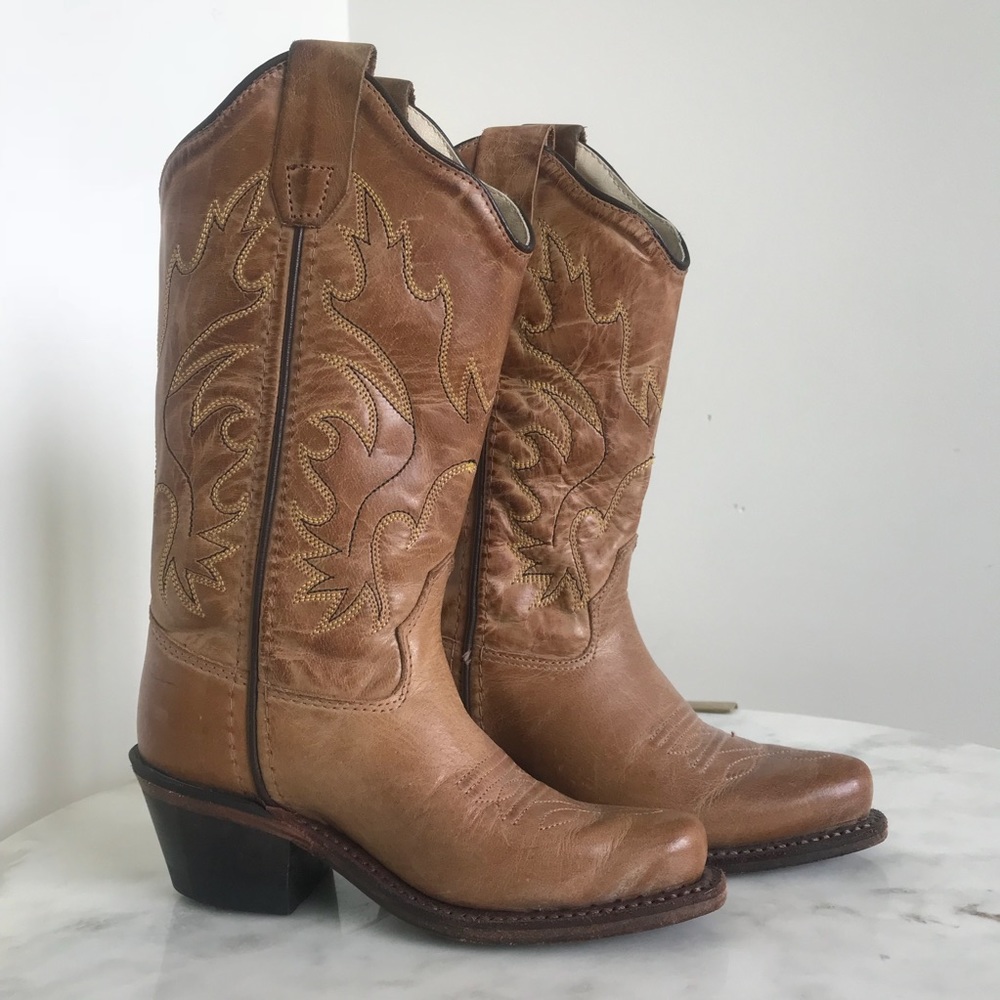 Old West kids toddler cowboy boots snip toe